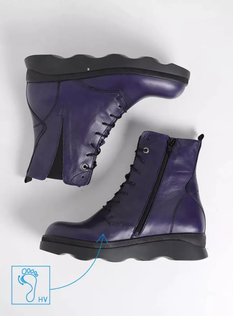 Wolky Boots 02978 Akita HV 30600 purple leather