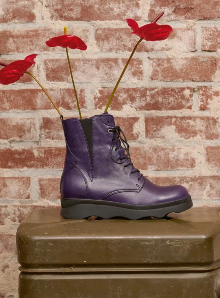 Wolky Boots 02978 Akita HV 30600 purple leather