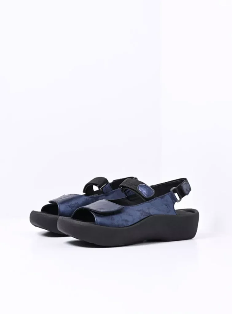 Wolky Sandals 03204 Jewel 10823 navy metallic nubuck