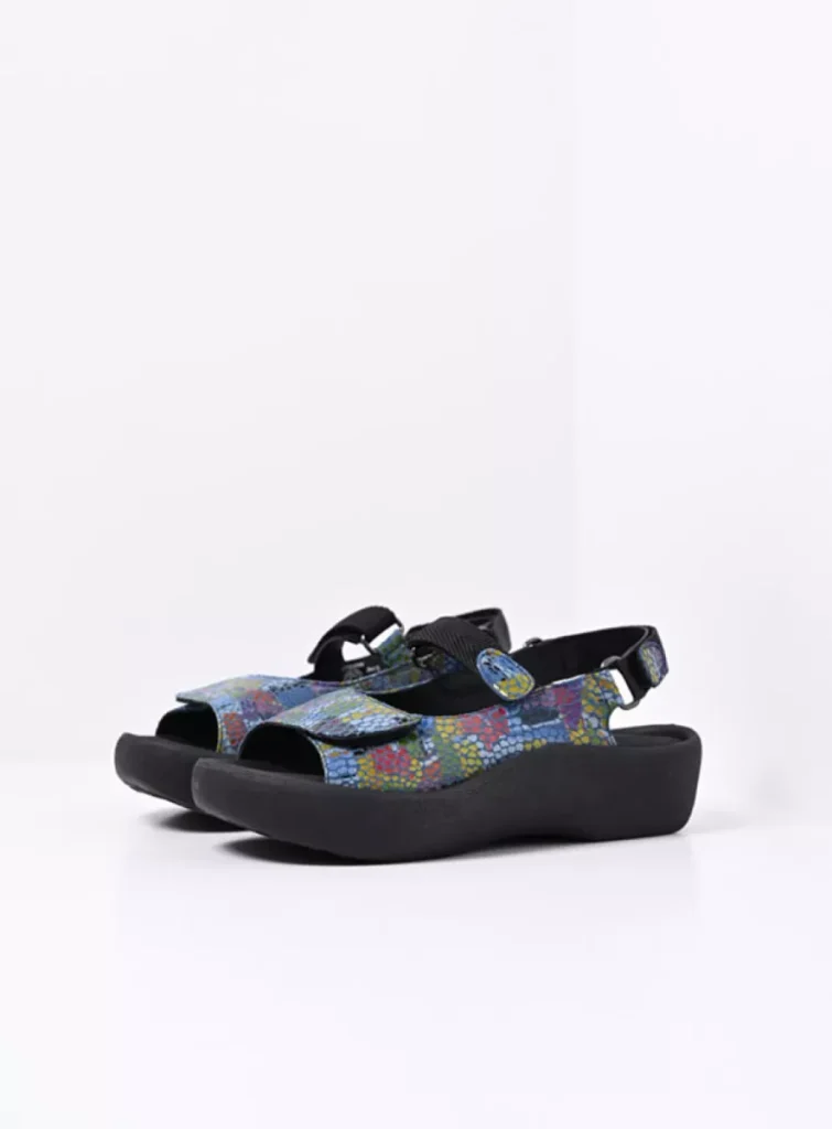 Wolky Sandals 03204 Jewel 88881 jeans blue/multi leather