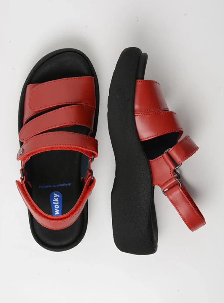 Wolky Sandals 03223 Avalon 30500 red leather