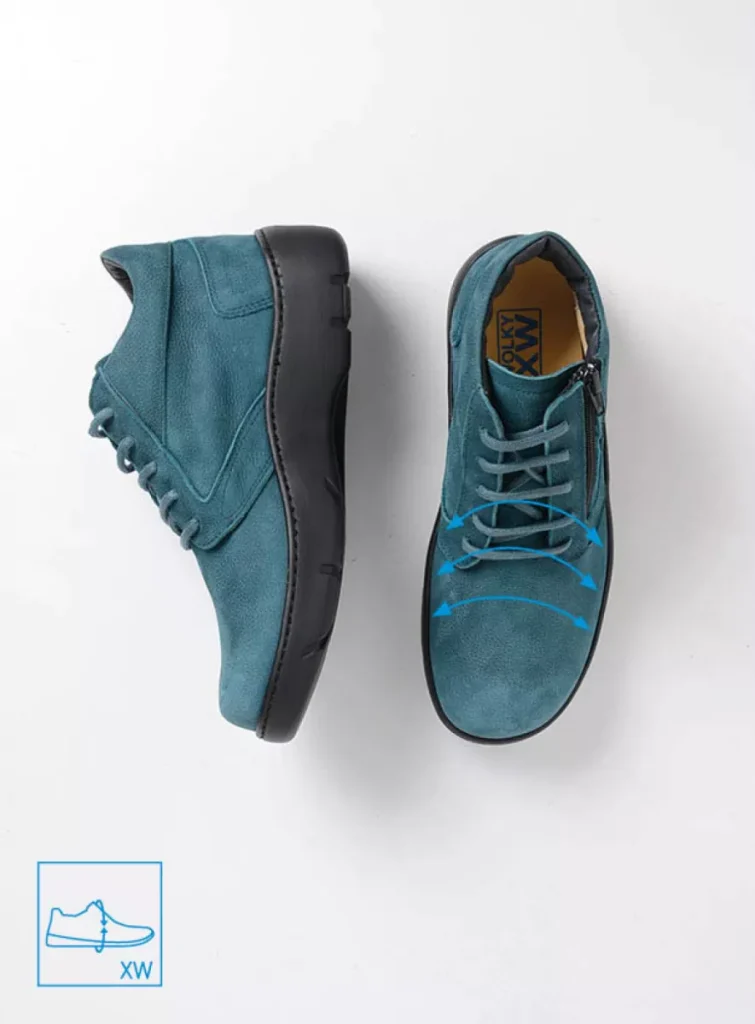 Wolky Lace up shoes 03257 Annemarie XW 11880 petrol nubuck