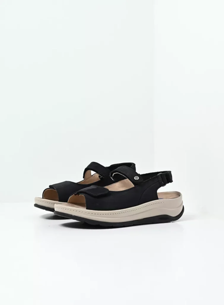 Wolky Sandals 03350 Adura 10070 black nubuck