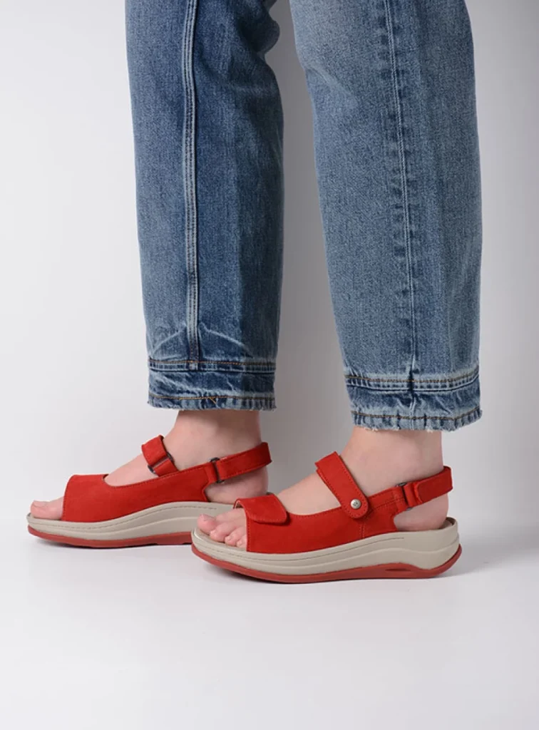 Wolky Sandals 03350 Adura 10570 red nubuck