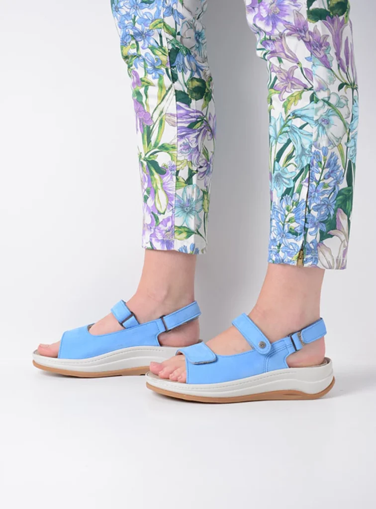 Wolky Sandals 03350 Adura 10815 sky blue nubuck