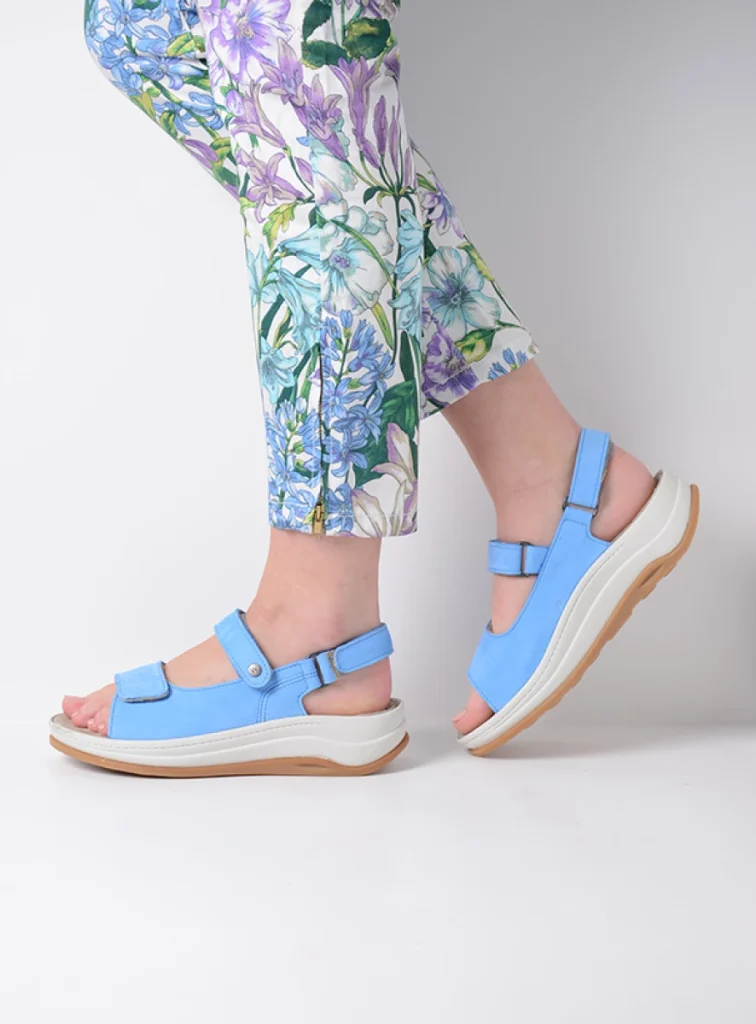 Wolky Sandals 03350 Adura 10815 sky blue nubuck