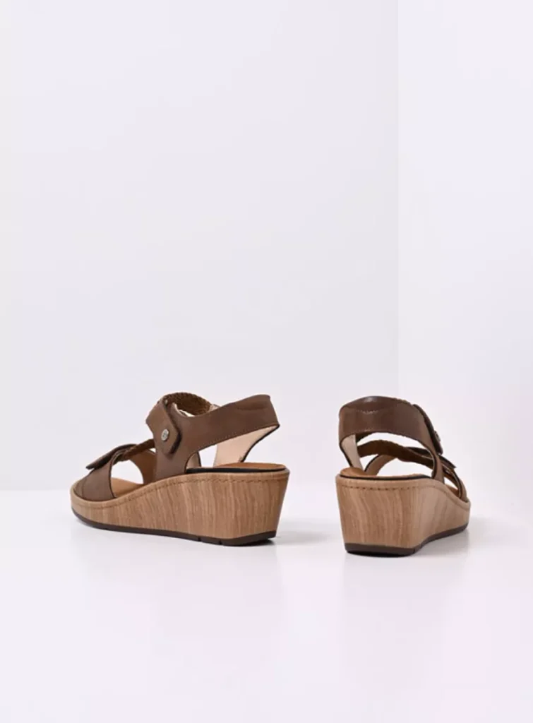 Wolky Sandals 03550 La Jolla 36301 cedar brown effect leather