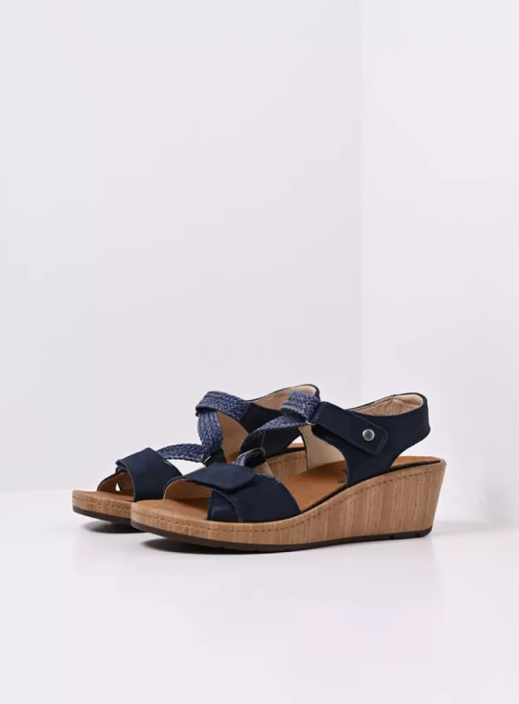 Wolky Sandals 03550 La Jolla 36820 effect leather denim