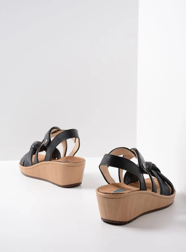 Wolky Sandals 03551 Sisal 30000 black leather