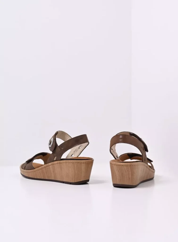 Wolky Sandals 03552 Sanibel 36301 cedar brown effect leather