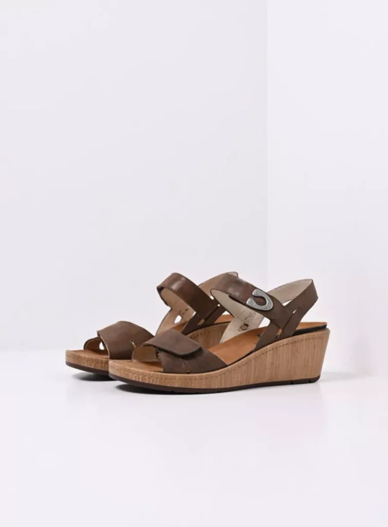 Wolky Sandals 03552 Sanibel 36301 cedar brown effect leather