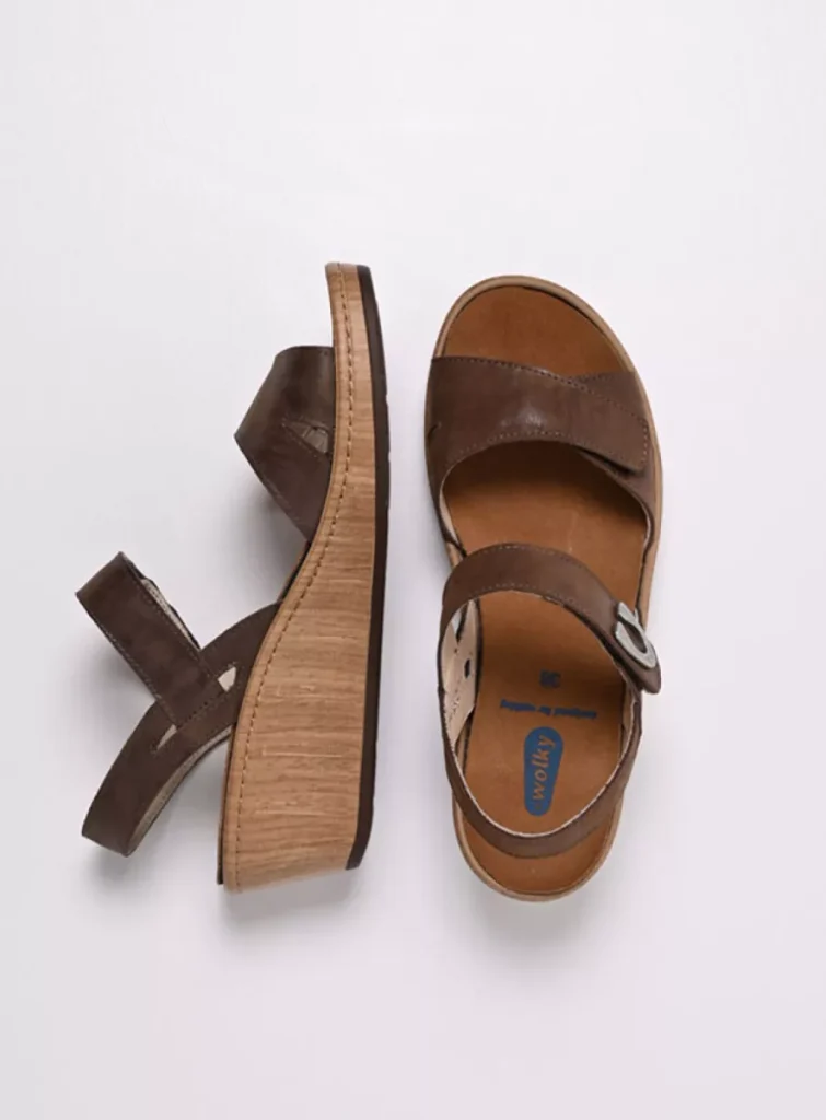 Wolky Sandals 03552 Sanibel 36301 cedar brown effect leather