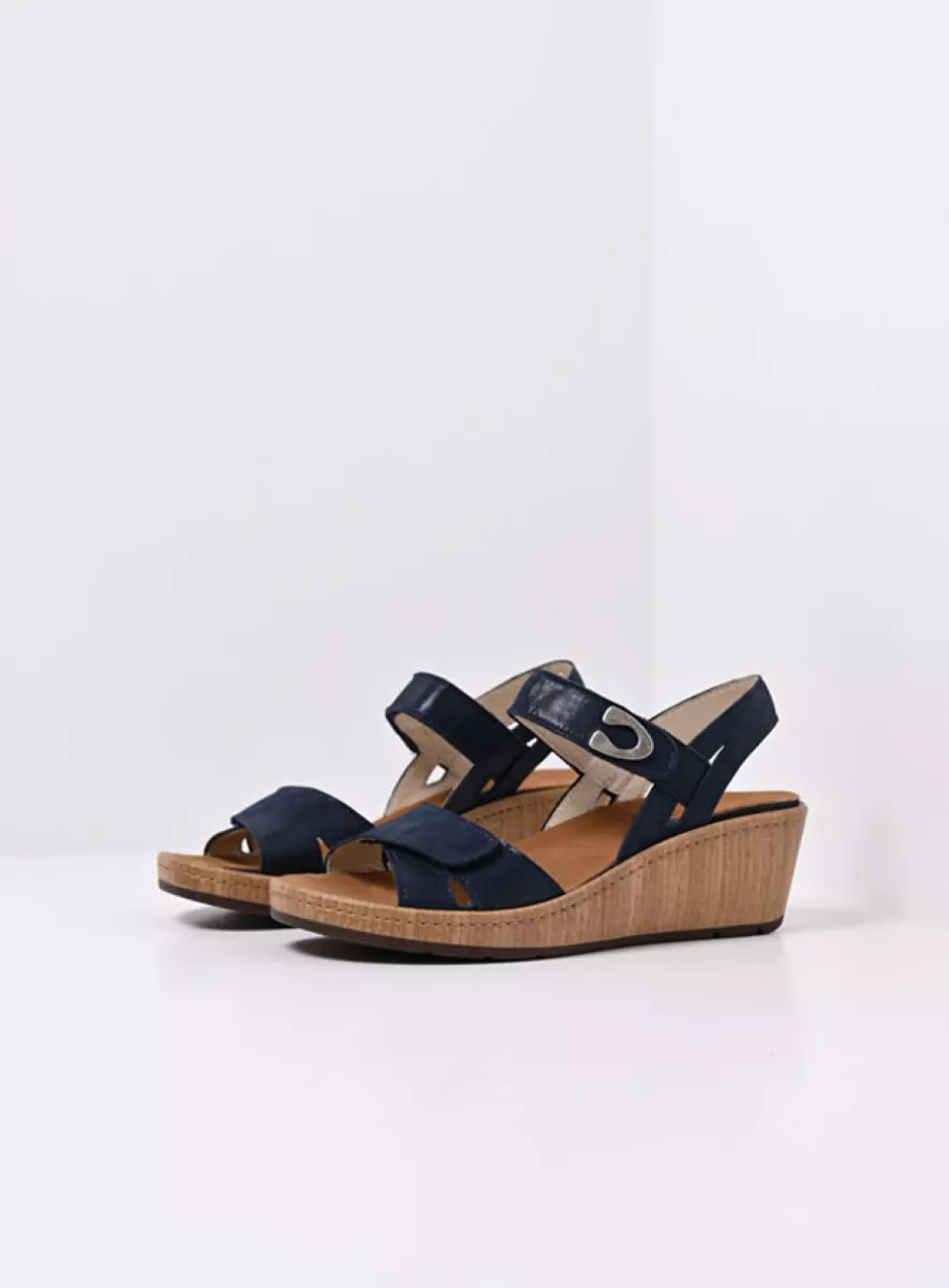 Wolky Sandals 03552 Sanibel 36820 effect leather denim