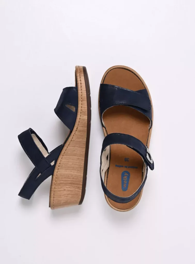 Wolky Sandals 03552 Sanibel 36820 effect leather denim