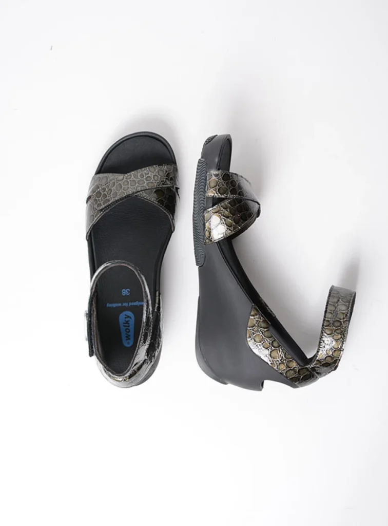 Wolky Sandals 03776 Era 61210 anthracite leather