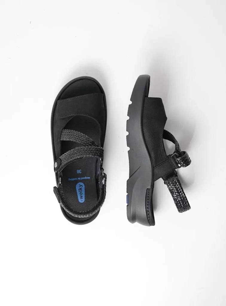 Wolky Sandals 03925 Lisse 11001 black nubuck