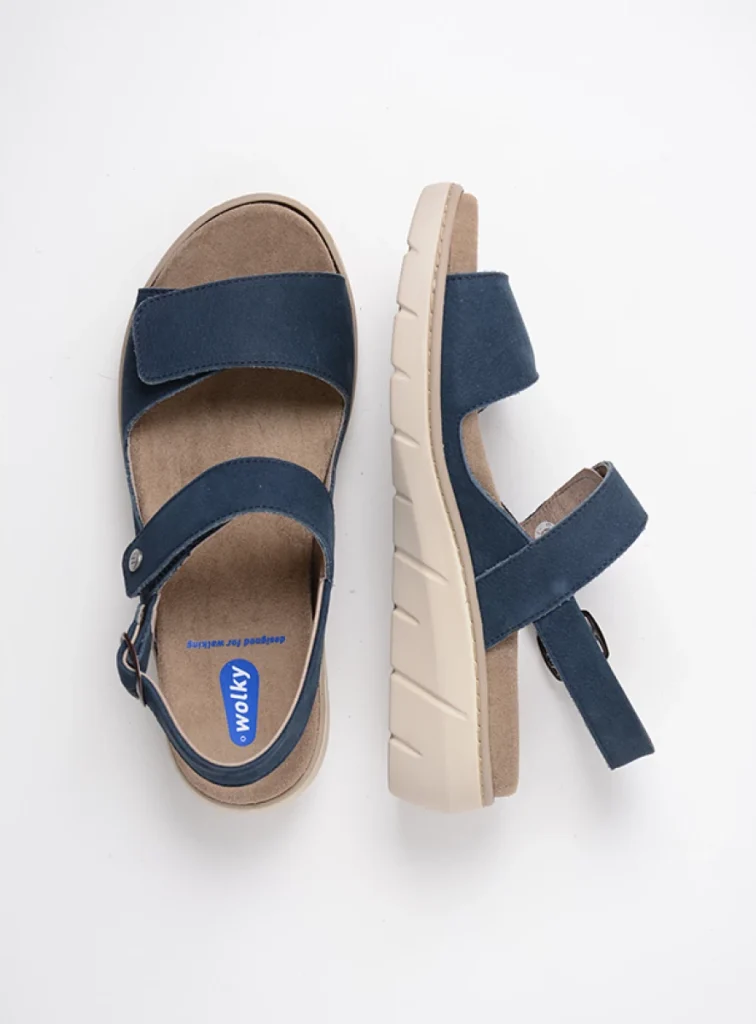 Wolky Sandals 04104 Santorini 11820 denim nubuck