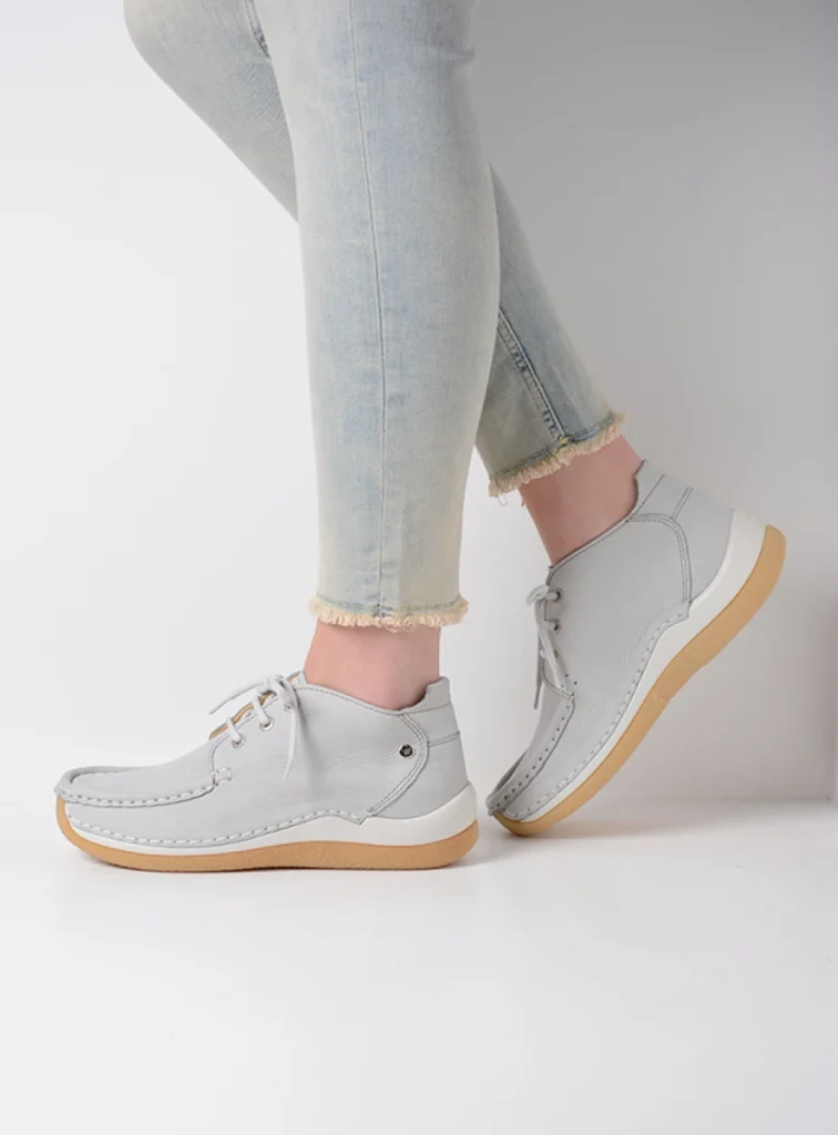 Wolky low lace-up shoes 04526 Rosella 10206 light grey nubuck