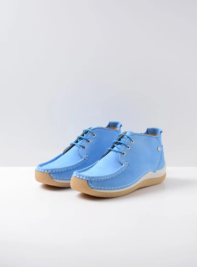 Wolky low lace-up shoes 04526 Rosella 10815 sky blue nubuck
