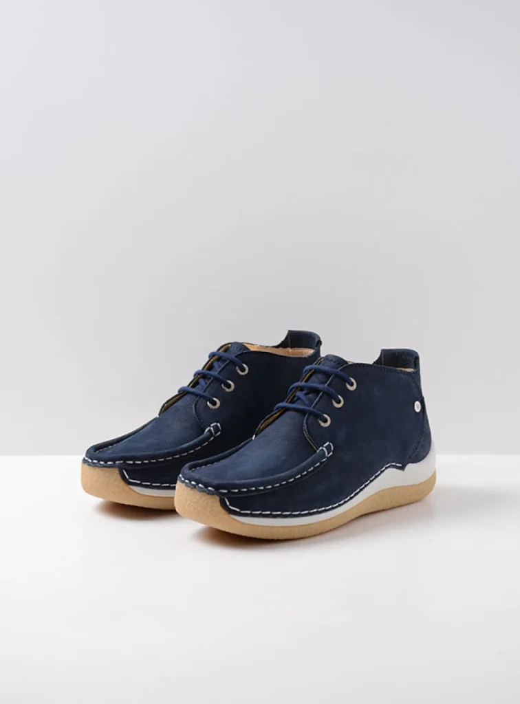 Wolky low lace-up shoes 04526 Rosella 10827 denim nubuck