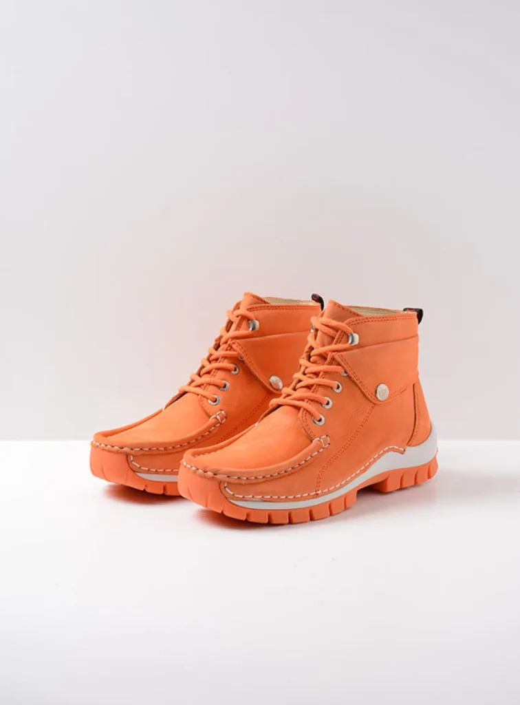 Wolky Lace up boots 04700 Jump Summer 10557 orange nubuck