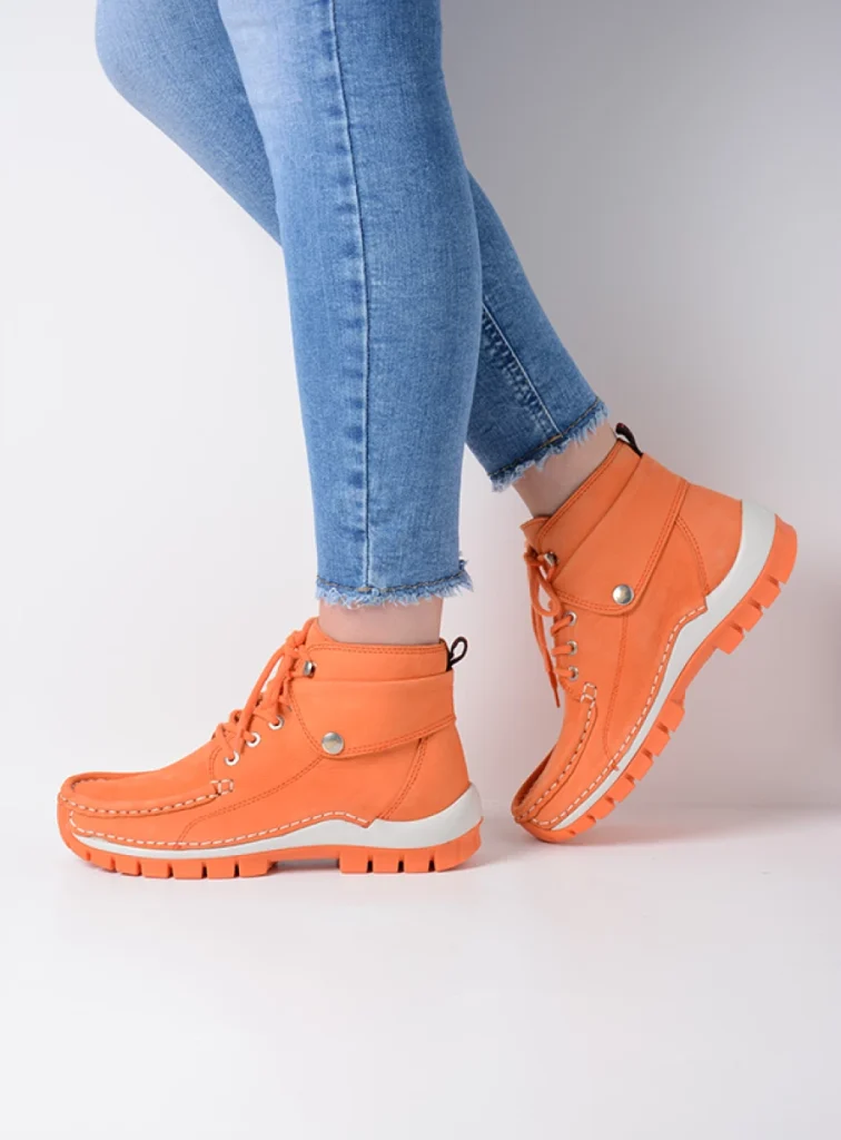 Wolky Lace up boots 04700 Jump Summer 10557 orange nubuck