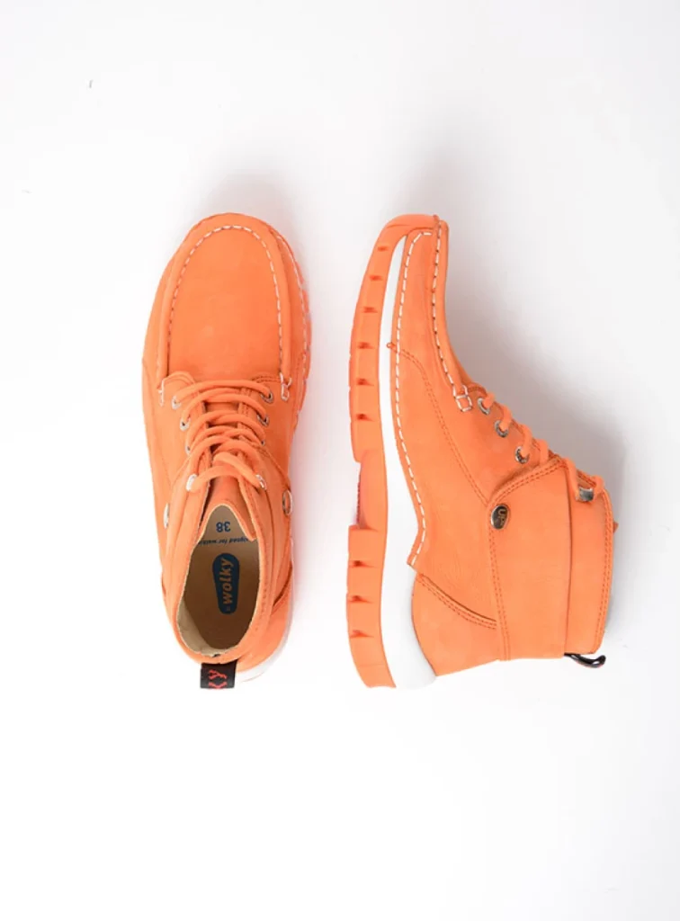 Wolky Lace up boots 04700 Jump Summer 10557 orange nubuck