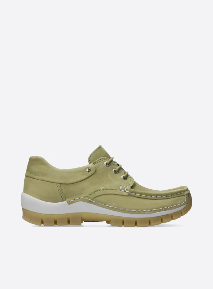 Wolky Lace up shoes 04701 Fly Summer 10708 light green nubuck