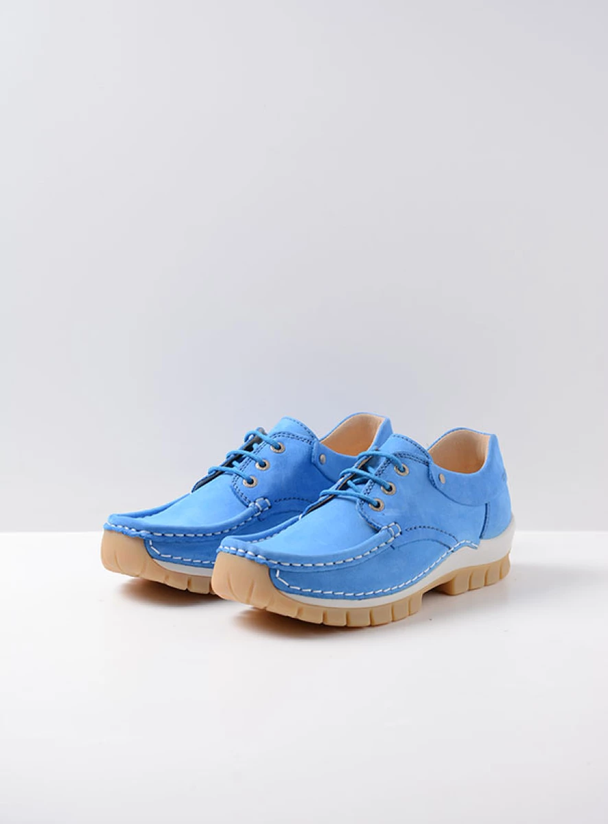 Wolky Lace up shoes 04701 Fly Summer 10815 sky blue nubuck