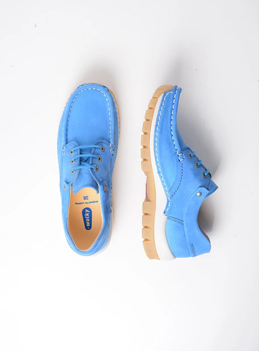 Wolky Lace up shoes 04701 Fly Summer 10815 sky blue nubuck