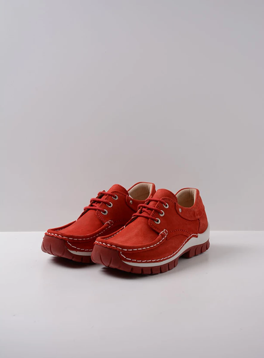 Wolky Lace up shoes 04701 Fly Summer 11570 red nubuck