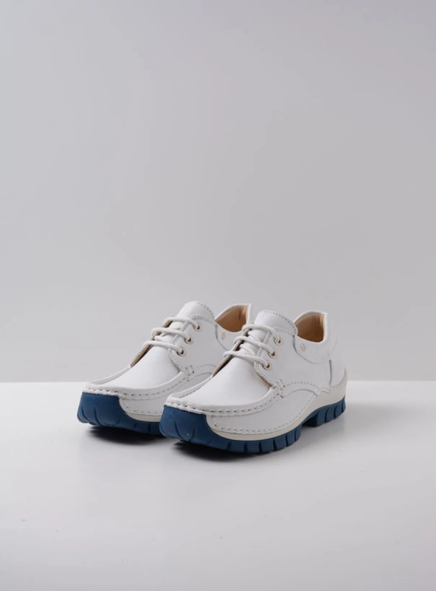 Wolky Lace up shoes 04701 Fly Summer 20185 white/blue leather