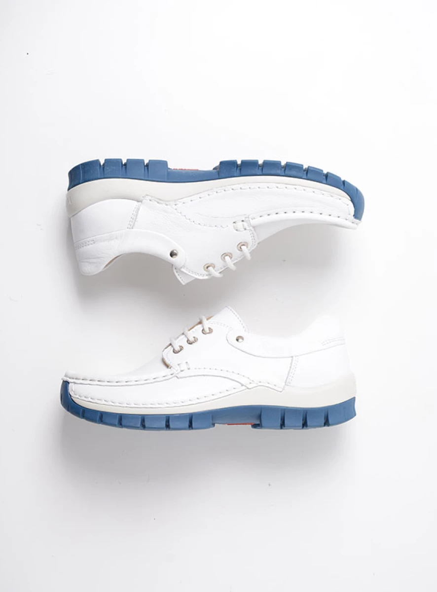 Wolky Lace up shoes 04701 Fly Summer 20185 white/blue leather