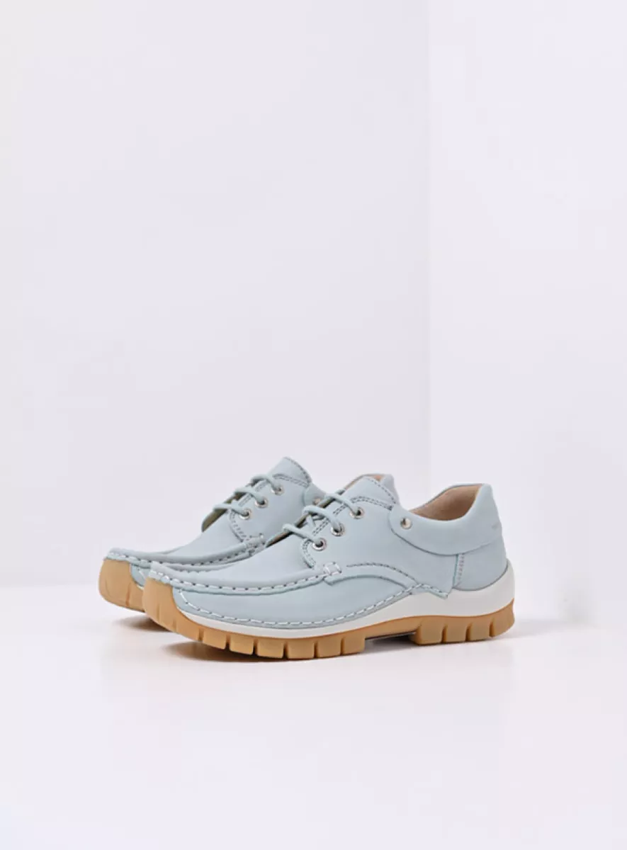 Wolky Lace up shoes 04701 Fly Summer 20806 light blue leather