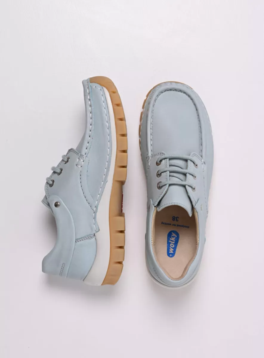 Wolky Lace up shoes 04701 Fly Summer 20806 light blue leather