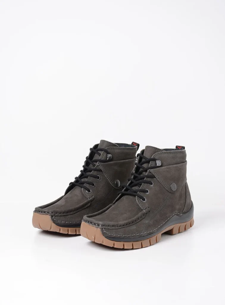 Wolky Lace up boots 04725 Jump 11301 carbon nubuck