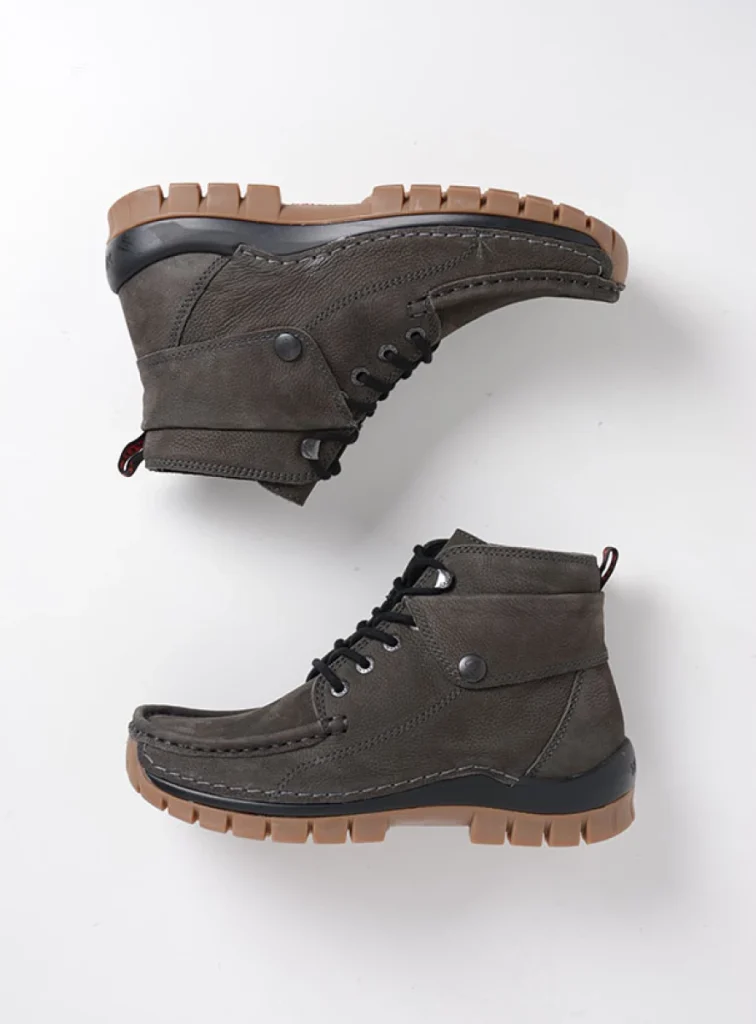 Wolky Lace up boots 04725 Jump 11301 carbon nubuck