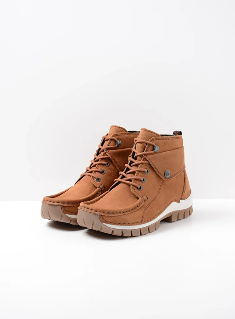 Wolky Lace up boots 04725 Jump 11430 cognac nubuck