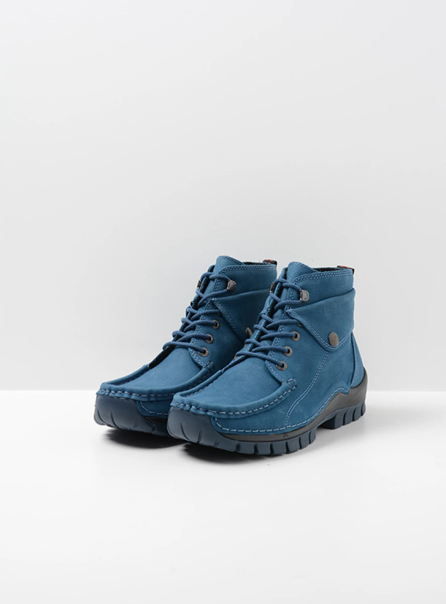 Wolky Lace up boots 04725 Jump 11804 atlantic blue nubuck