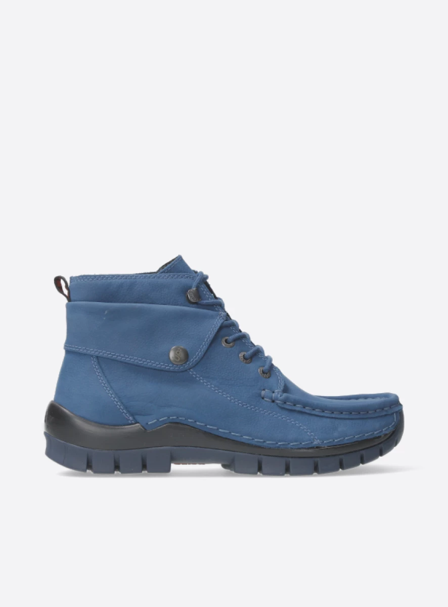 Wolky Lace up boots 04725 Jump 11804 atlantic blue nubuck