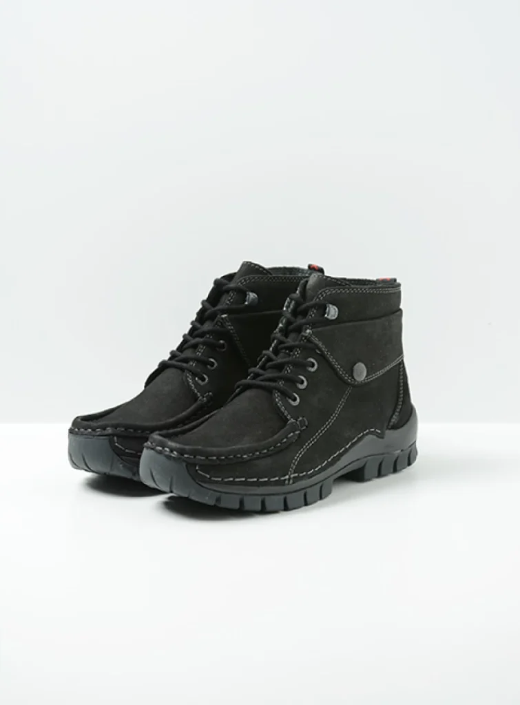 Wolky Lace up boots 04725 Jump 16000 black nubuck