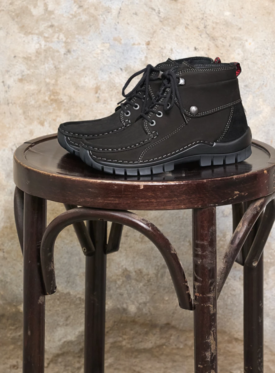 Wolky Lace up boots 04725 Jump 16000 black nubuck