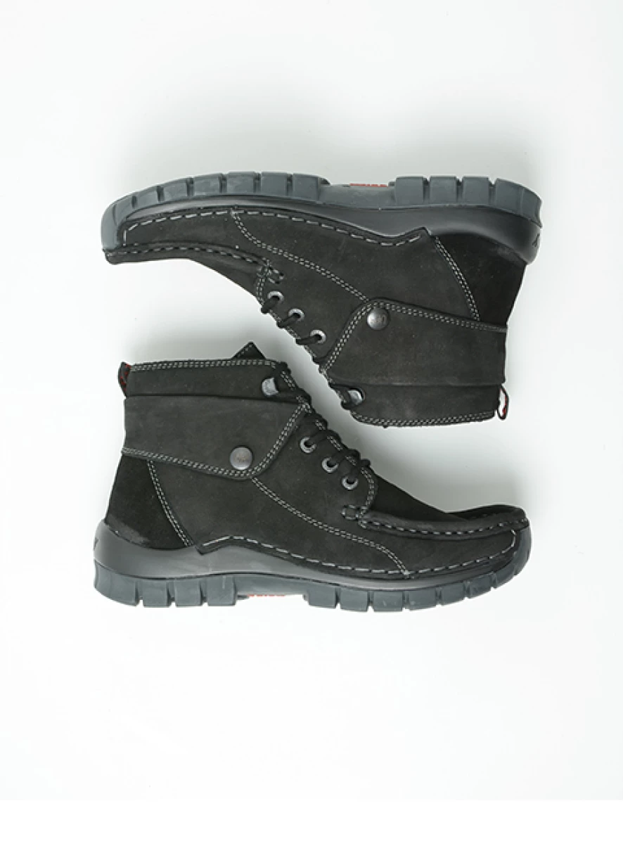 Wolky Lace up boots 04725 Jump 16000 black nubuck