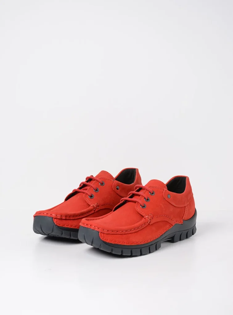 Wolky Lace up shoes 04726 Fly 11500 red nubuck