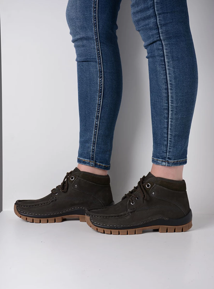 Wolky Lace up boots 04728 Cross 11301 carbon nubuck