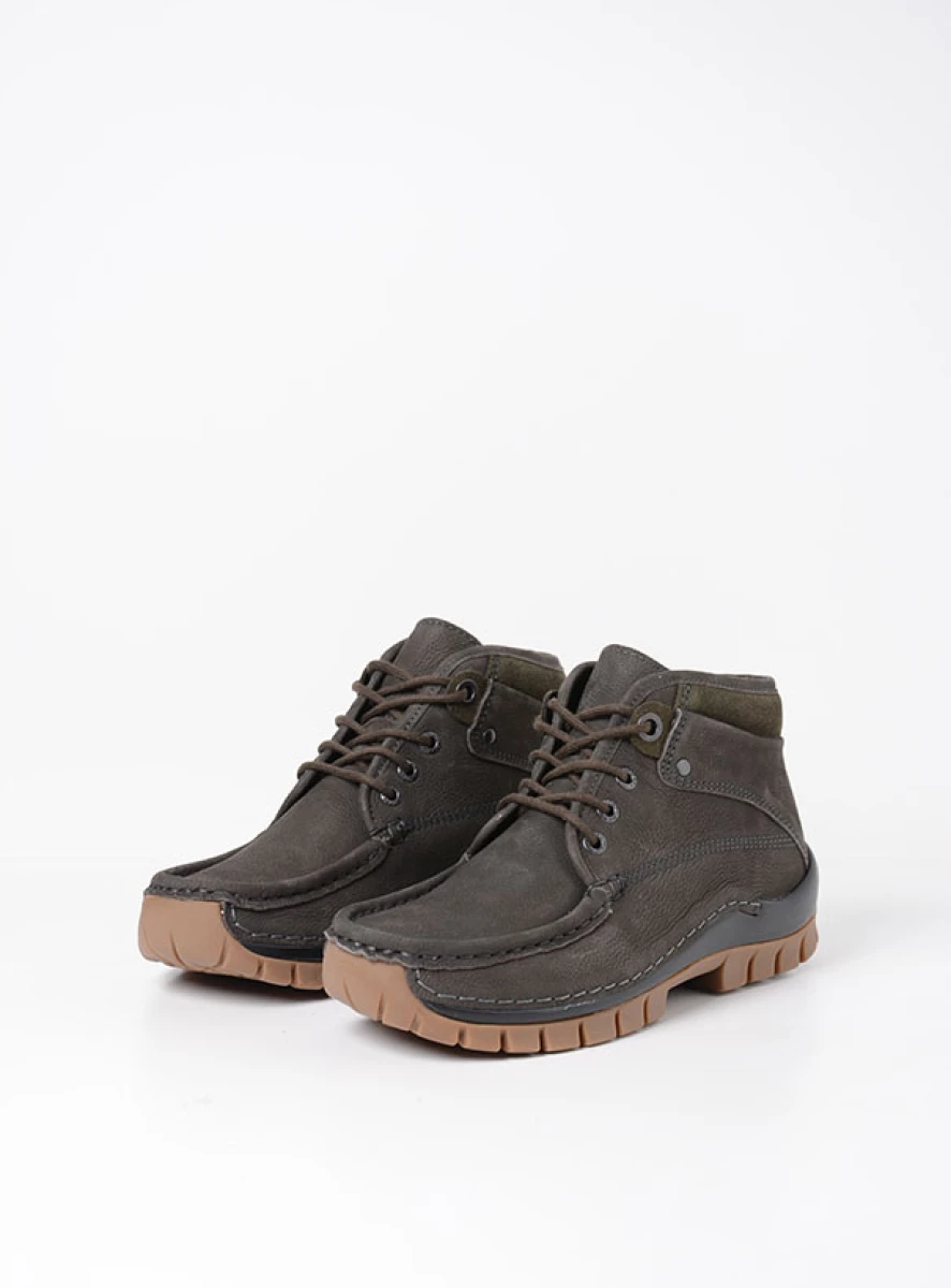 Wolky Lace up boots 04728 Cross 11301 carbon nubuck