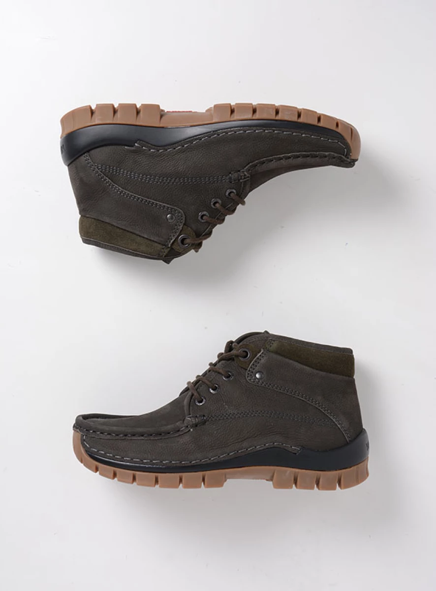 Wolky Lace up boots 04728 Cross 11301 carbon nubuck