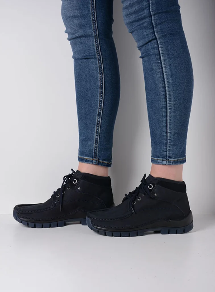 Wolky Lace up boots 04728 Cross 16800 blue nubuck