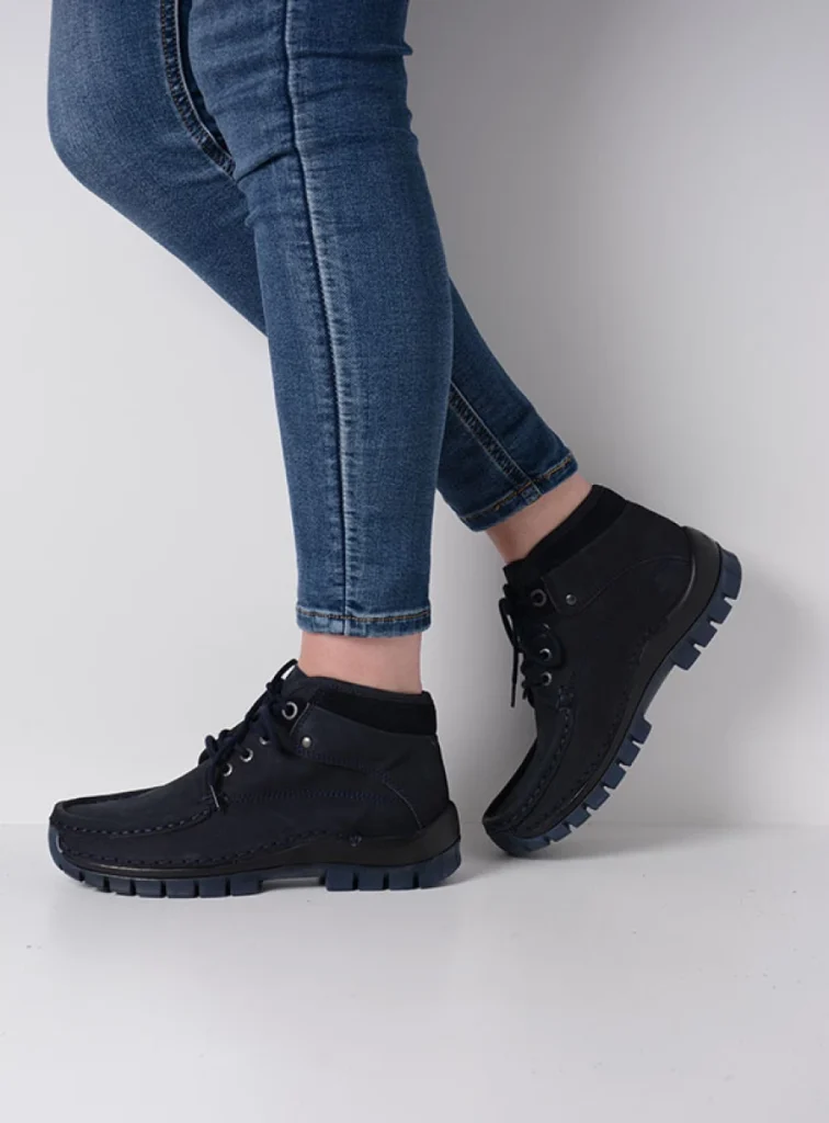 Wolky Lace up boots 04728 Cross 16800 blue nubuck