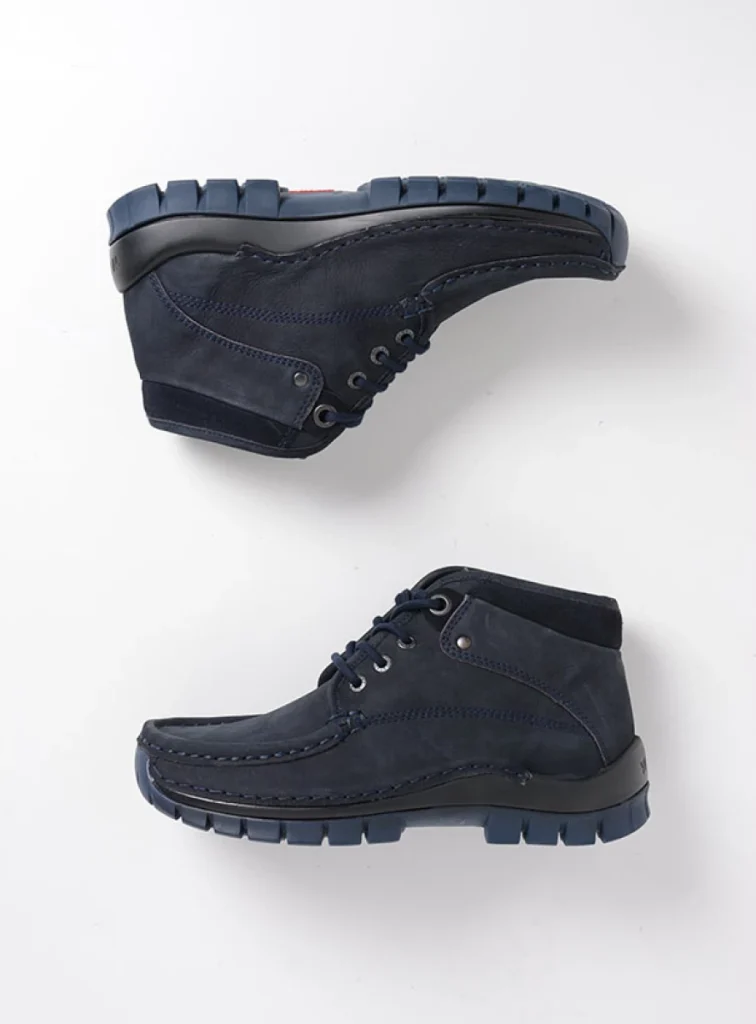 Wolky Lace up boots 04728 Cross 16800 blue nubuck